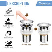 Chrome Pop-up Waste Coupling (3 Inches) - by Specule